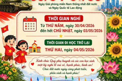 Thông báo nghỉ lễ 30/4-01/5