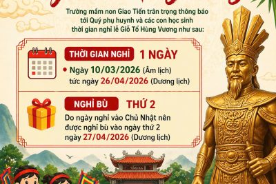 THÔNG BÁO NGHỈ LỄ GIỖ TỔ HÙNG VƯƠNG